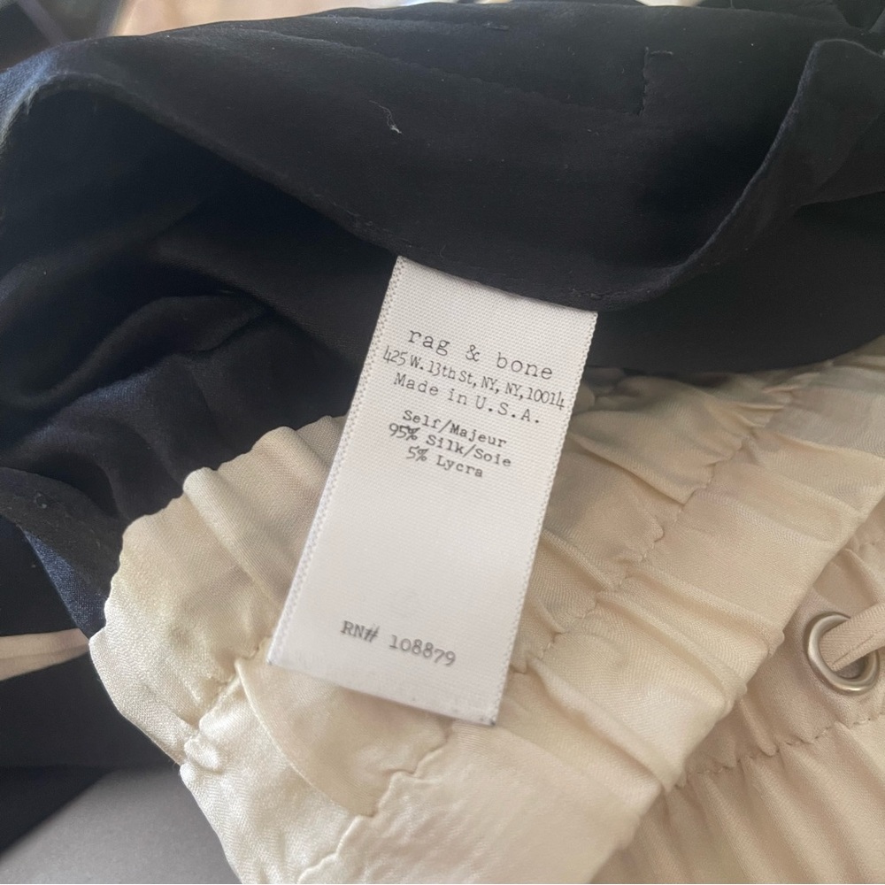 XS Rag & Bone Drawstring Silk Blend Trouser - Picture 8 of 10